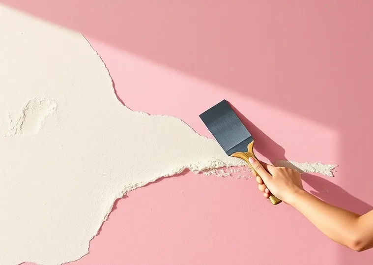 Application d'un enduit décoratif à la lisseuse sur un mur